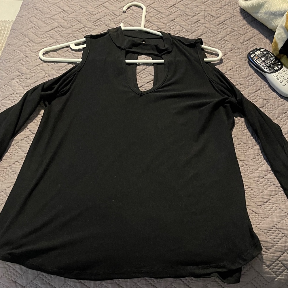 Stylish Black Long Sleeve Women's Top
